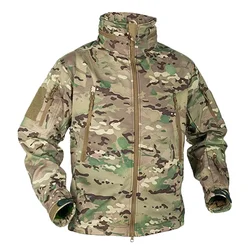 Chaqueta softshell táctica polar hombre – Camuflaje impermeable