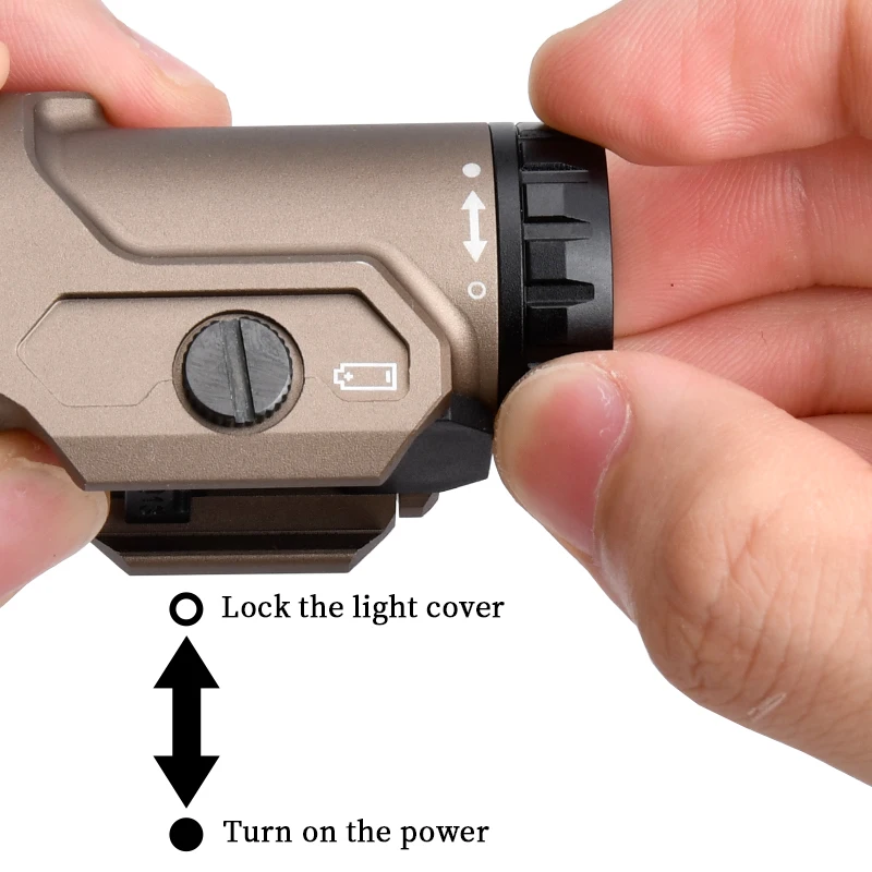 WADSN FOXTROT1X Linterna táctica LED para carril Picatinny 20mm - imagen 5
