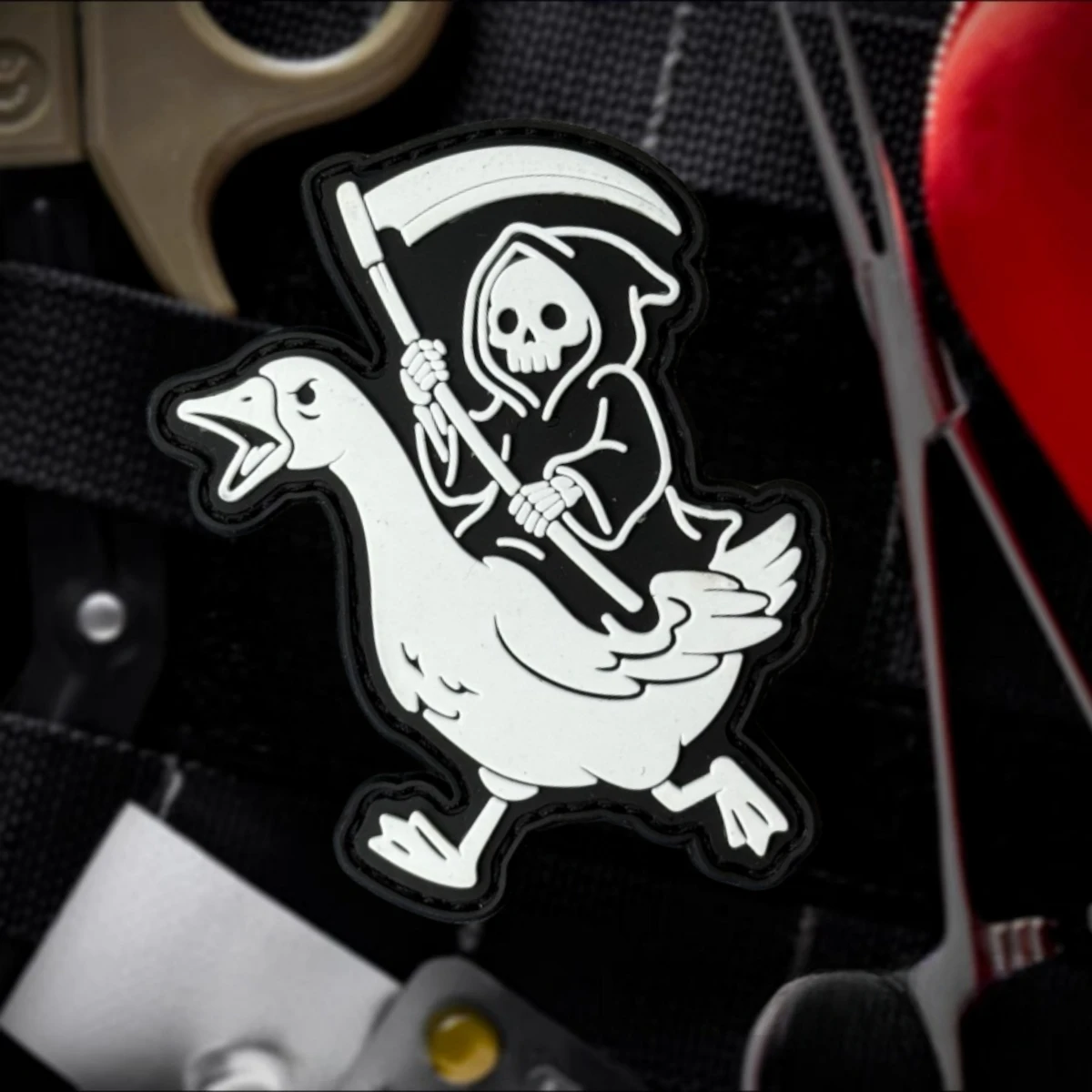 Parche táctico Reaper Goose PVC gancho y bucle La Paz Nunca opción