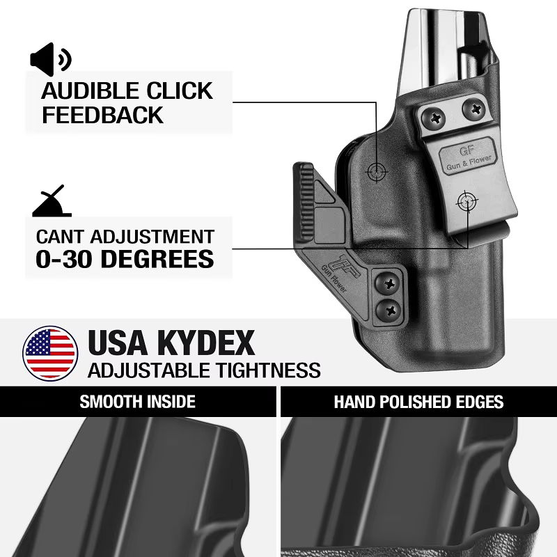 Funda IWB Kydex con claw para pistola semiautomática táctica - imagen 3