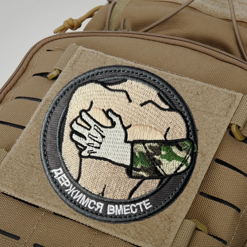 Parche táctico militar Chevron bordado Velcro para ropa y mochila - imagen 4