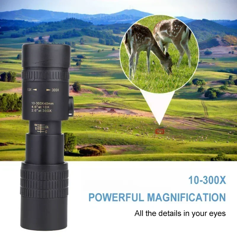 Prismáticos Zoom HD BAK4 con enfoque largo alcance, camping portátil - imagen 5