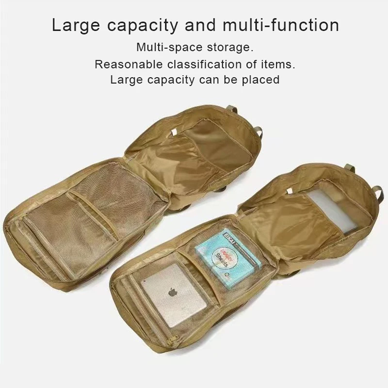 Mochila táctica MOLLE grande de asalto para senderismo ripstop - imagen 2