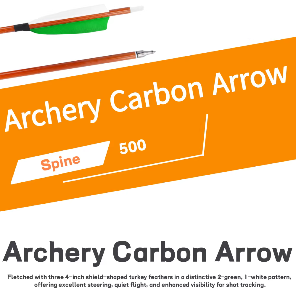 Flechas de carbono Spine para arco recurvo y compuesto con punta - imagen 4