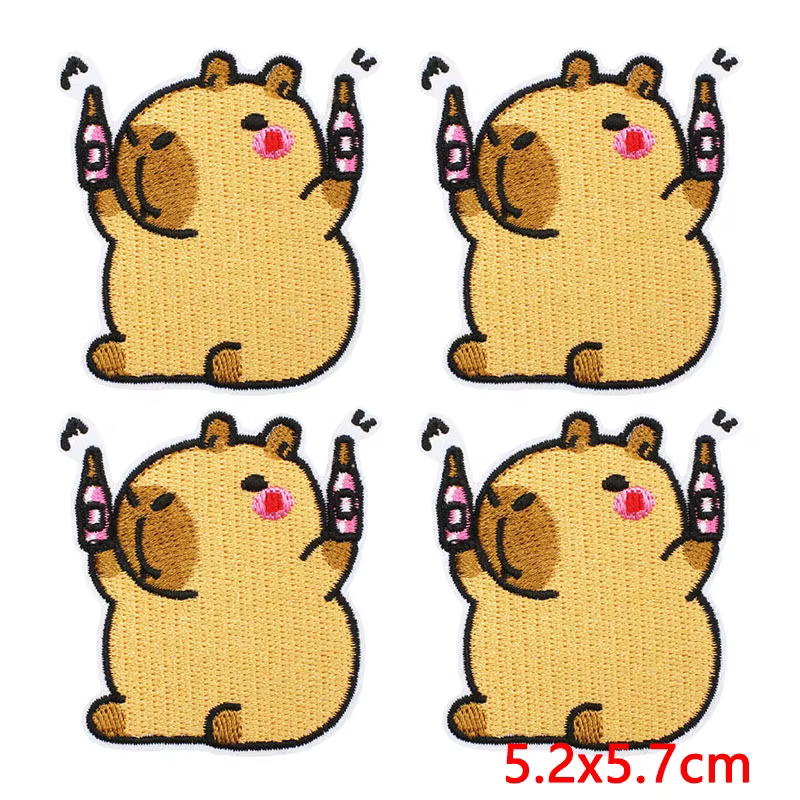 Parche termoadhesivo bordado capibara kawaii para coser - imagen 5