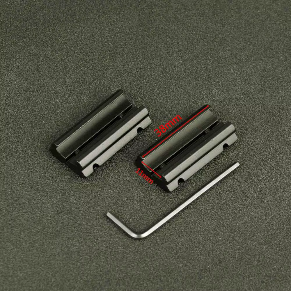 Adaptador Picatinny cola de milano 11mm a 20mm – Montaje táctico - imagen 3