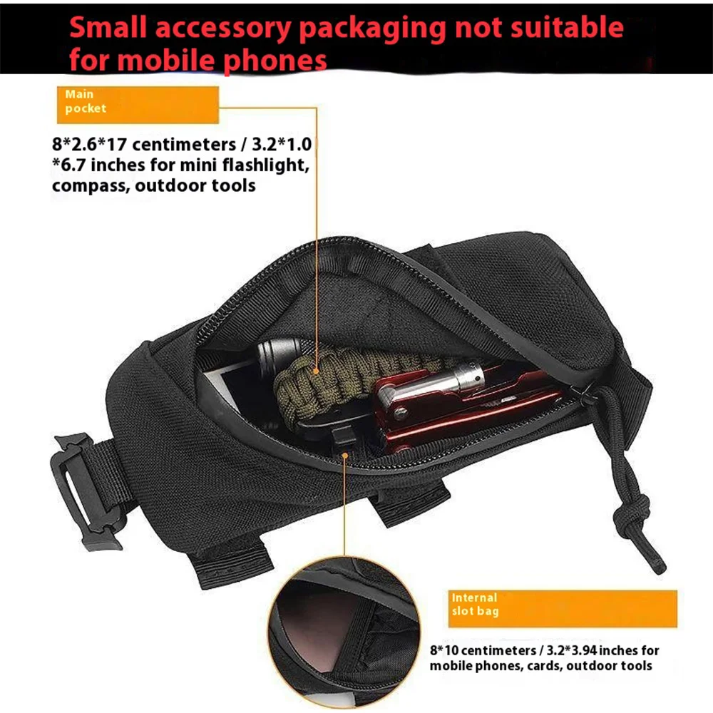 Mochila táctica MOLLE EDC compacta con correa de hombro multifunción