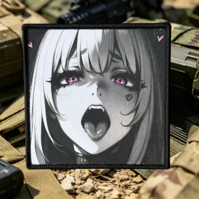 Parche táctico anime chica con velcro para chaleco o mochila - imagen 5