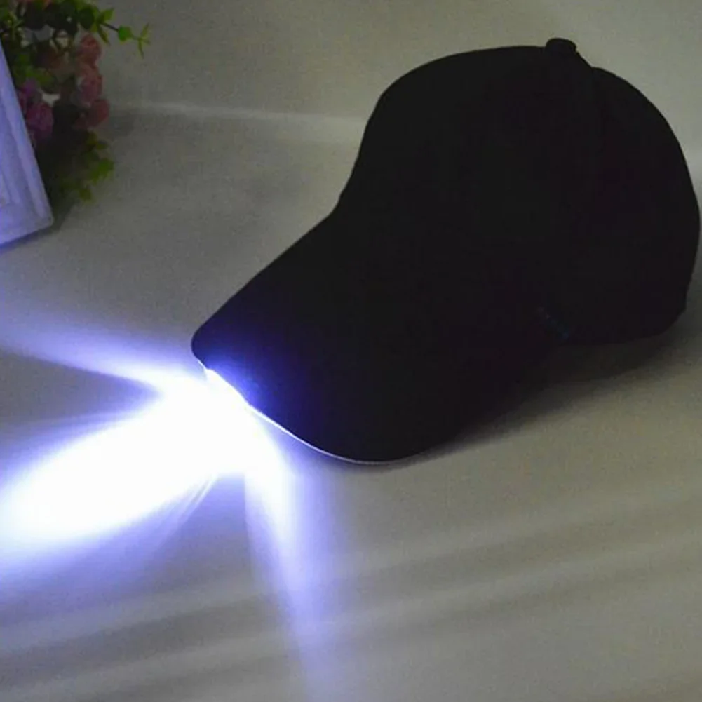 Gorra luminosa LED lista para actividades