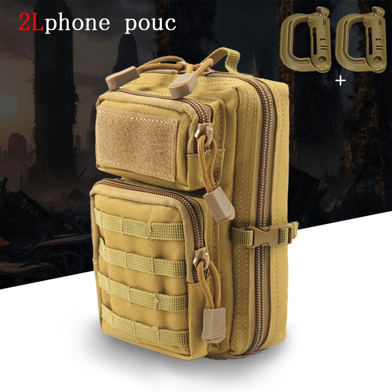 Bolsa táctica de almacenamiento en capas con doble cremallera - imagen 4