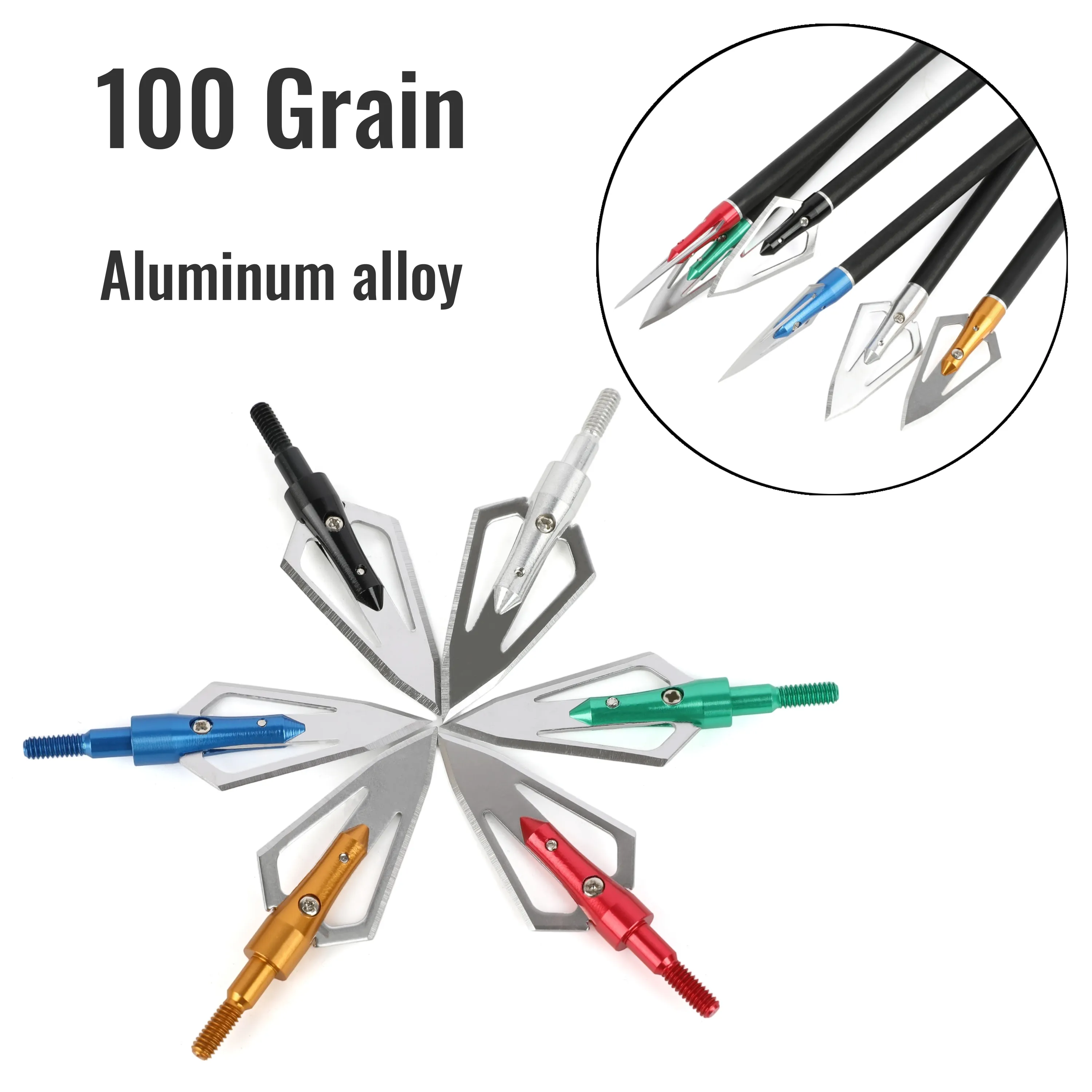 Puntas flecha aluminio 100 grains – Arquería y caza - imagen 3
