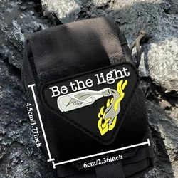 Parche táctico Be The Light PVC – Sistema gancho y bucle
