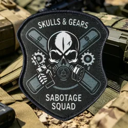 Parche táctico velcro Skulls&Gears Sabotage Squad para brazalete
