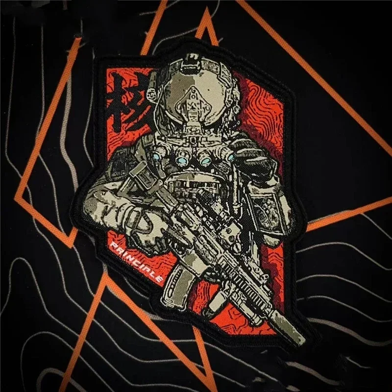 Parche velcro casco combate con insignia moral bordado táctico - imagen 2