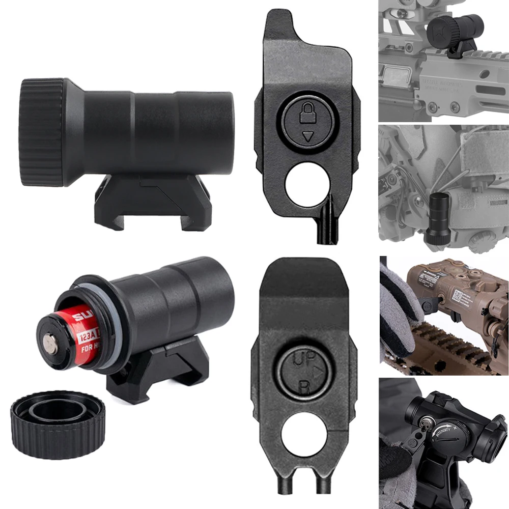 Linterna táctica impermeable con funda para baterías, caza y airsoft - imagen 2