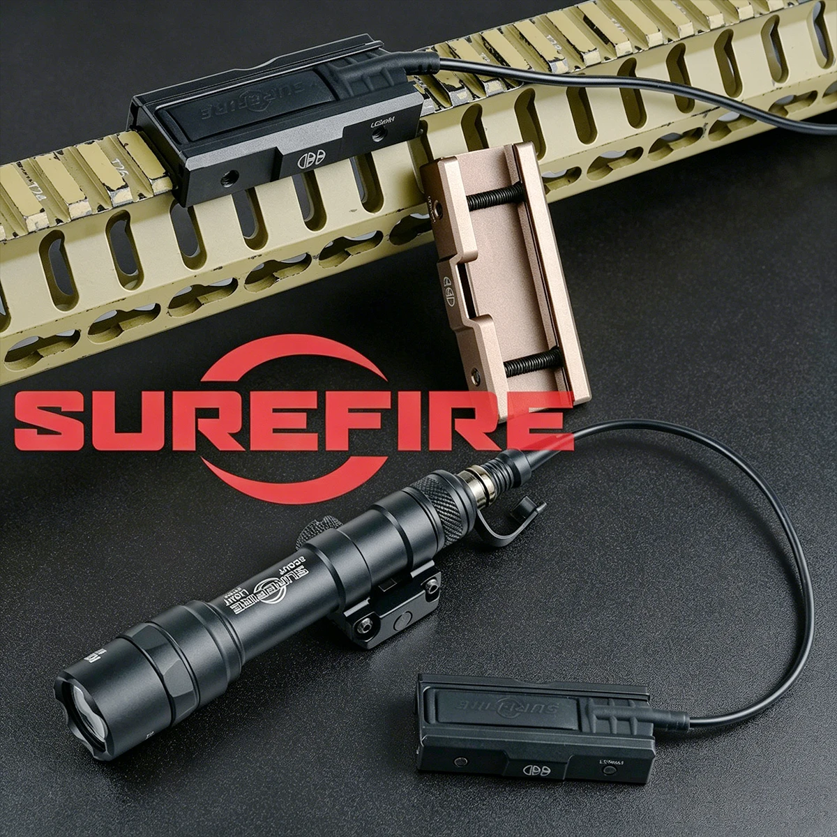 Linterna táctica Surefire LED con montaje Mlok y Picatinny - imagen 5
