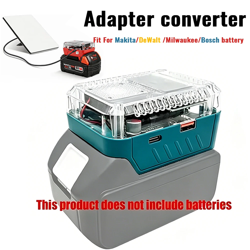 Adaptador batería Li-ion USB-C para pantalla digital Makita Milwaukee - imagen 3