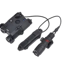 Linterna táctica PEQ-15 para airsoft y caza con indicador punto rojo