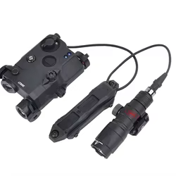 Linterna táctica PEQ-15 para airsoft y caza con indicador punto rojo