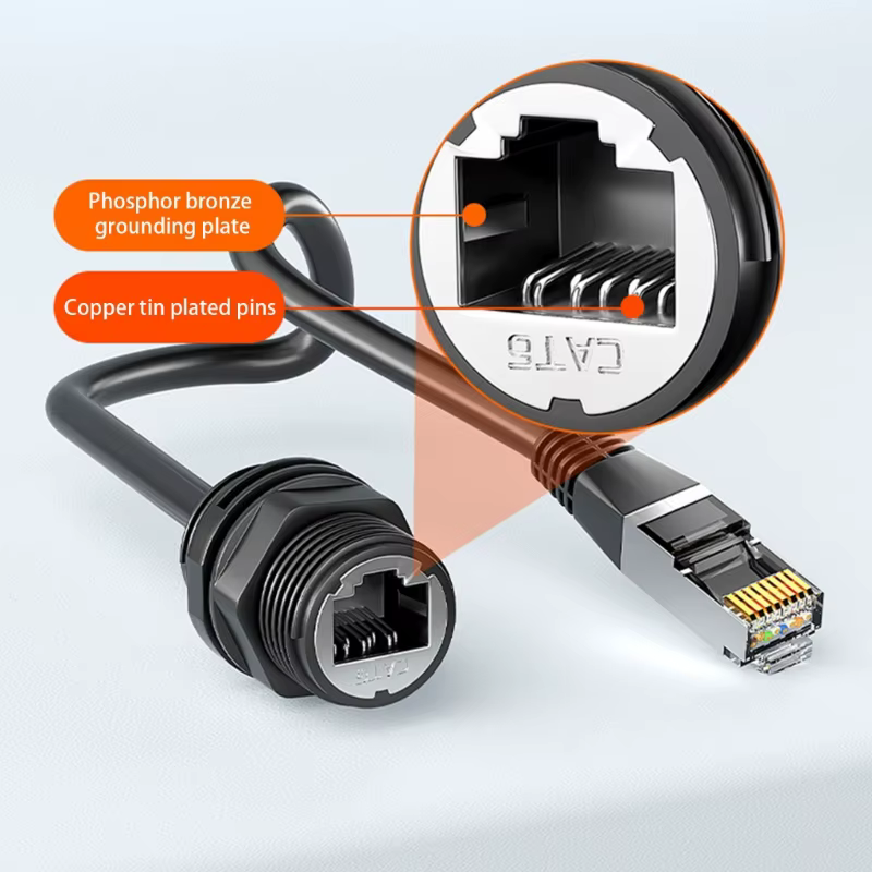 Improteo Conector RJ45 Ethernet resistente para cable en entorno duro - imagen 2