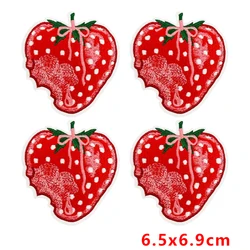 Parche bordado disco retro rojo – termoadhesivo para coser o planchar
