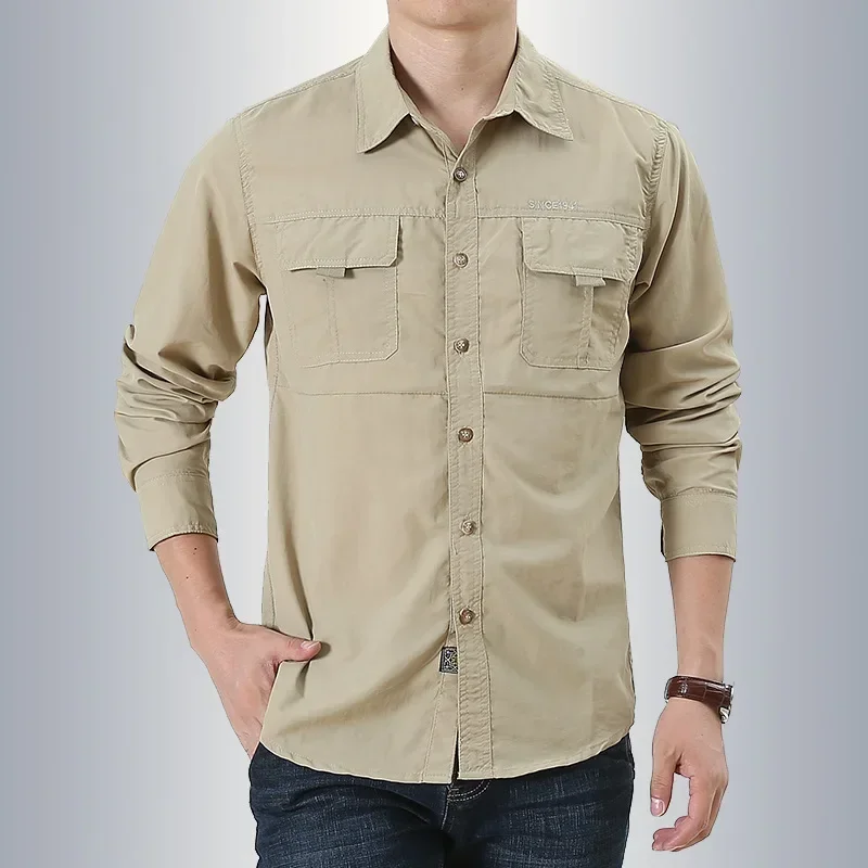 Camisa táctica transpirable secado rápido protección UV manga larga - imagen 4