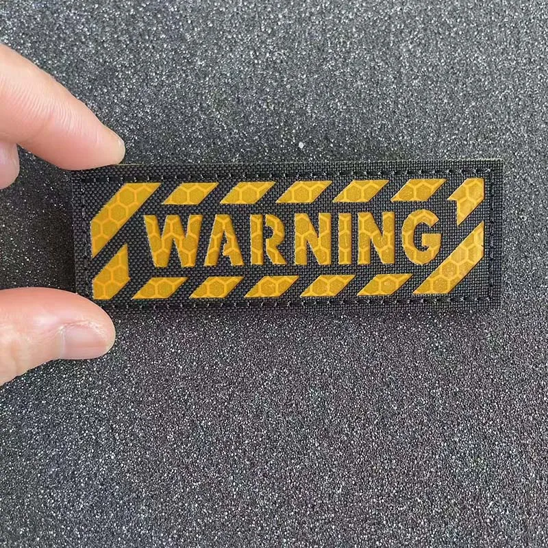 Parche reflectante IR adhesivo emblema advertencia PVC goma - imagen 4