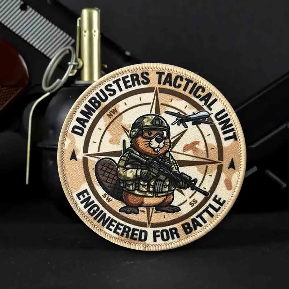 Parche airsoft impreso castor divertido para mochila o equipo