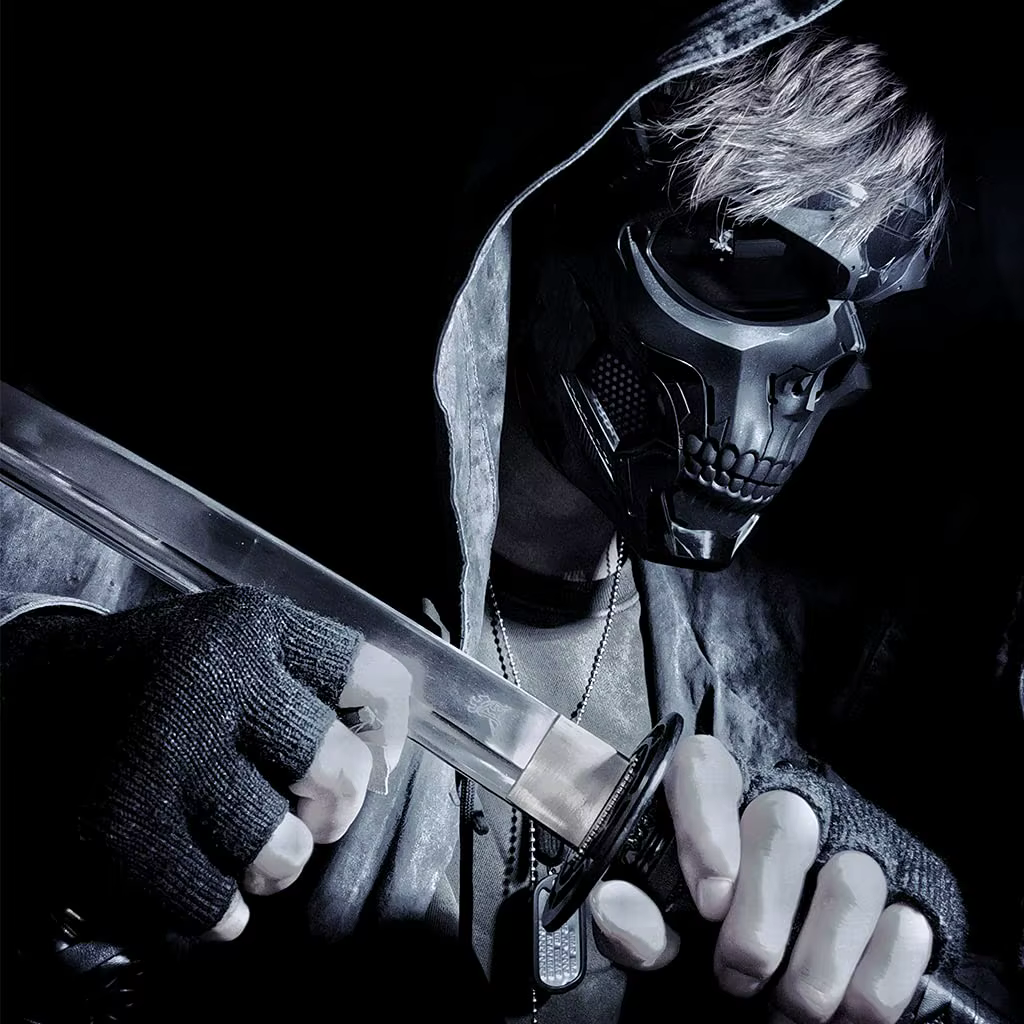 Casco táctico rápido con protector facial calavera – Montura NVG - imagen 4
