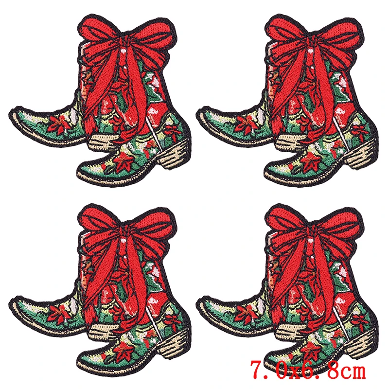 Parches bordados navideños termoadhesivos para ropa y mochilas - imagen 2