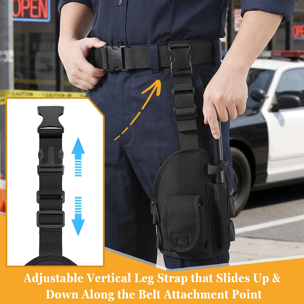 Funda táctica para bastón extensible con soporte y correa ajustable - imagen 2