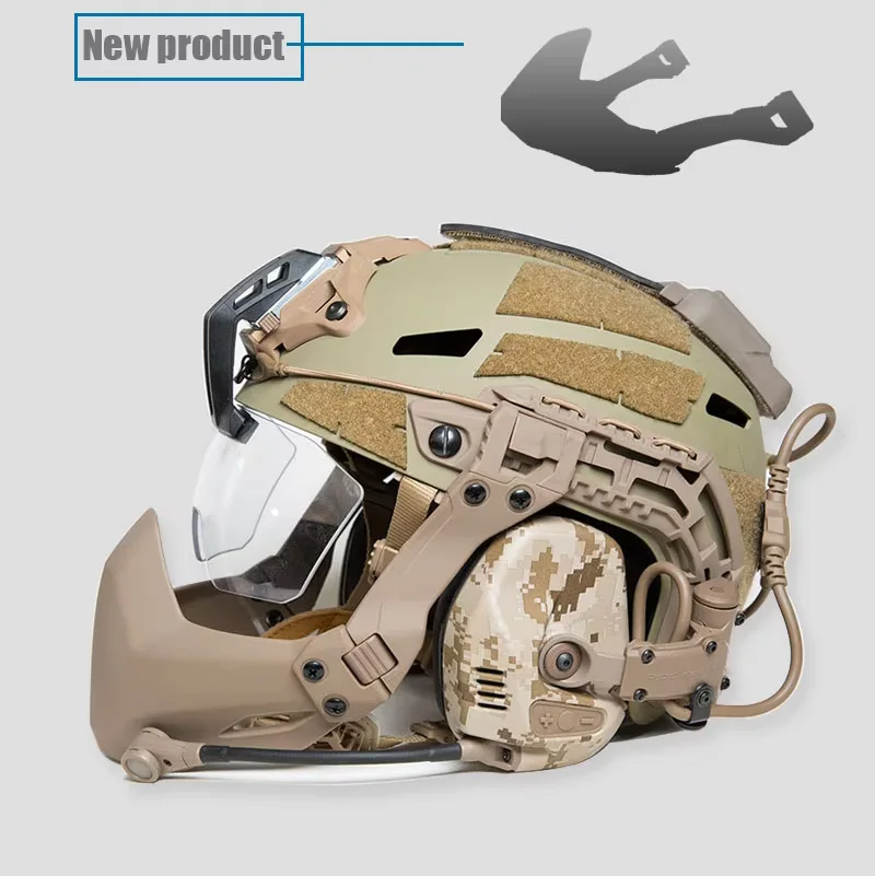 FMA máscara táctica media cara abatible plegable para casco