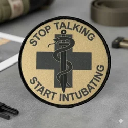 Parche táctico Combat Medic Stop Talking con velcro