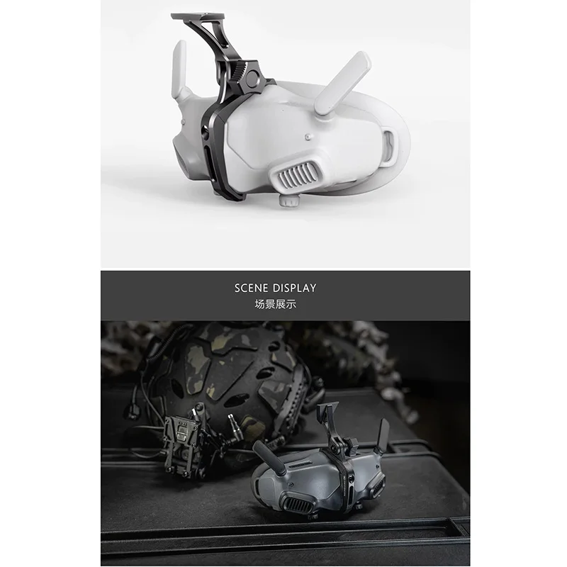 DJI FPV V2: soporte para gafas con adaptador de casco abatible - imagen 2