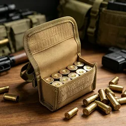 Porta cartuchos táctico MOLLE redondo para escopeta con velcro caza