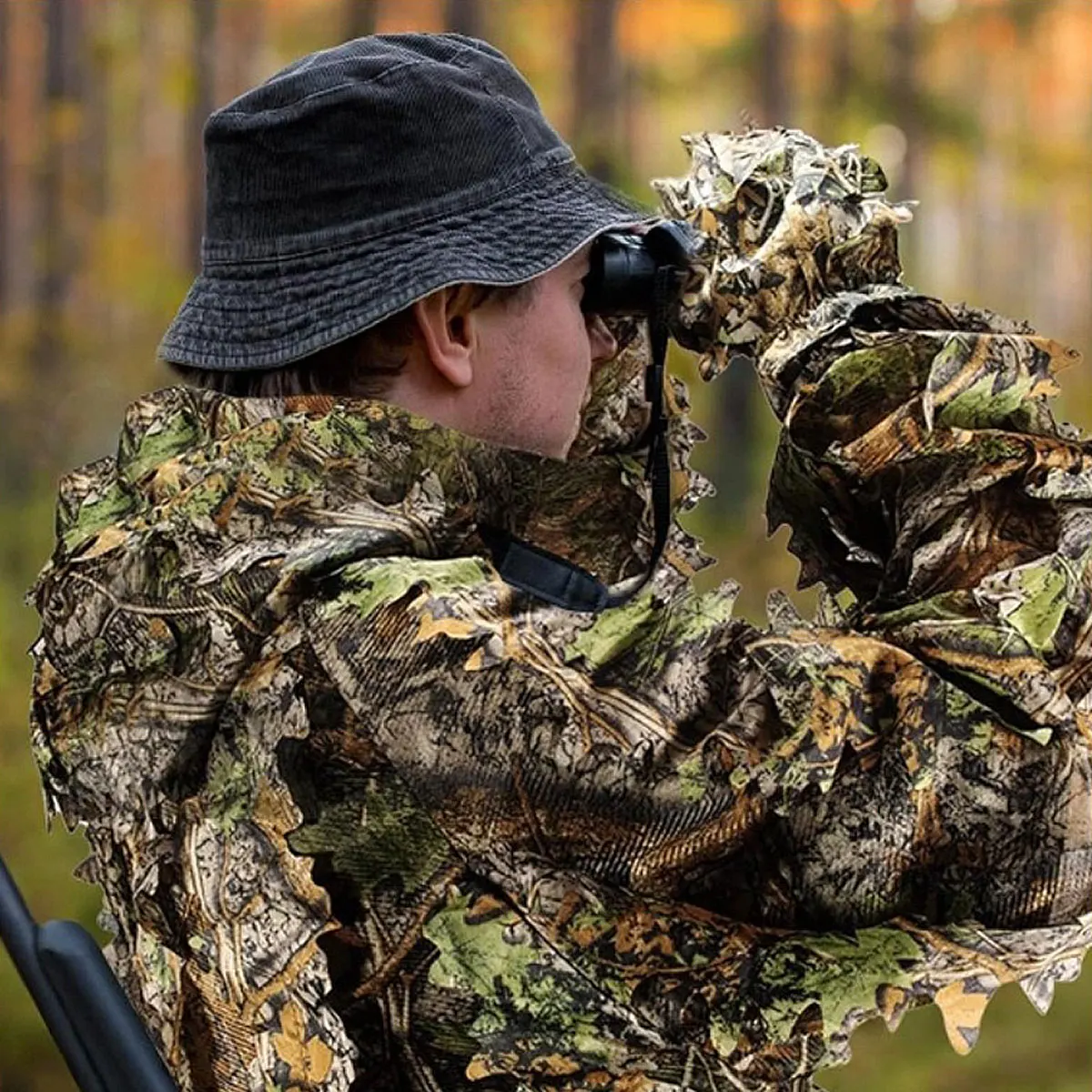 Traje camuflaje biónico selva con hojas, ropa caza y entrenamiento - imagen 3