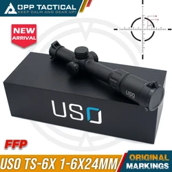 USO Optics TS-6X mira telescópica FFP retícula roja y tubo 30 mm