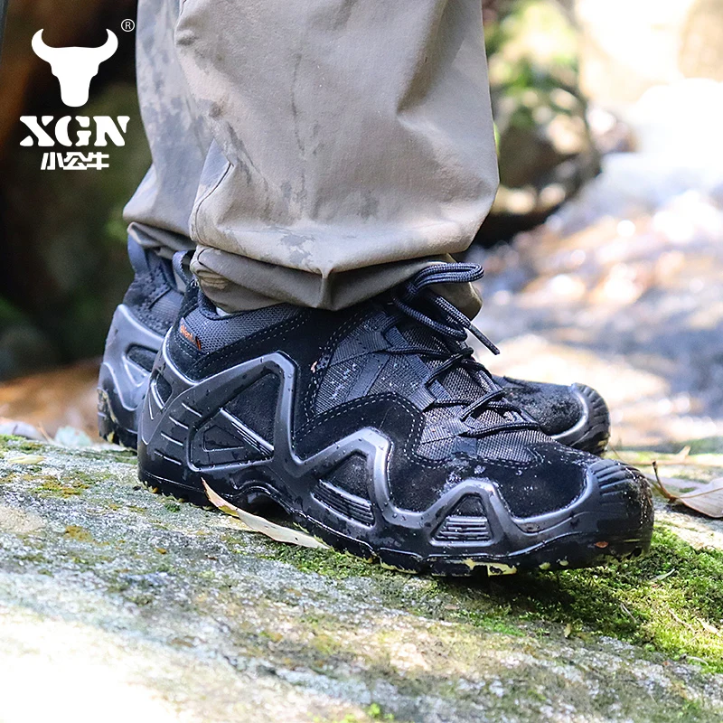 XGN EVENT Botas tácticas impermeables cuero – Combate y senderismo - imagen 3