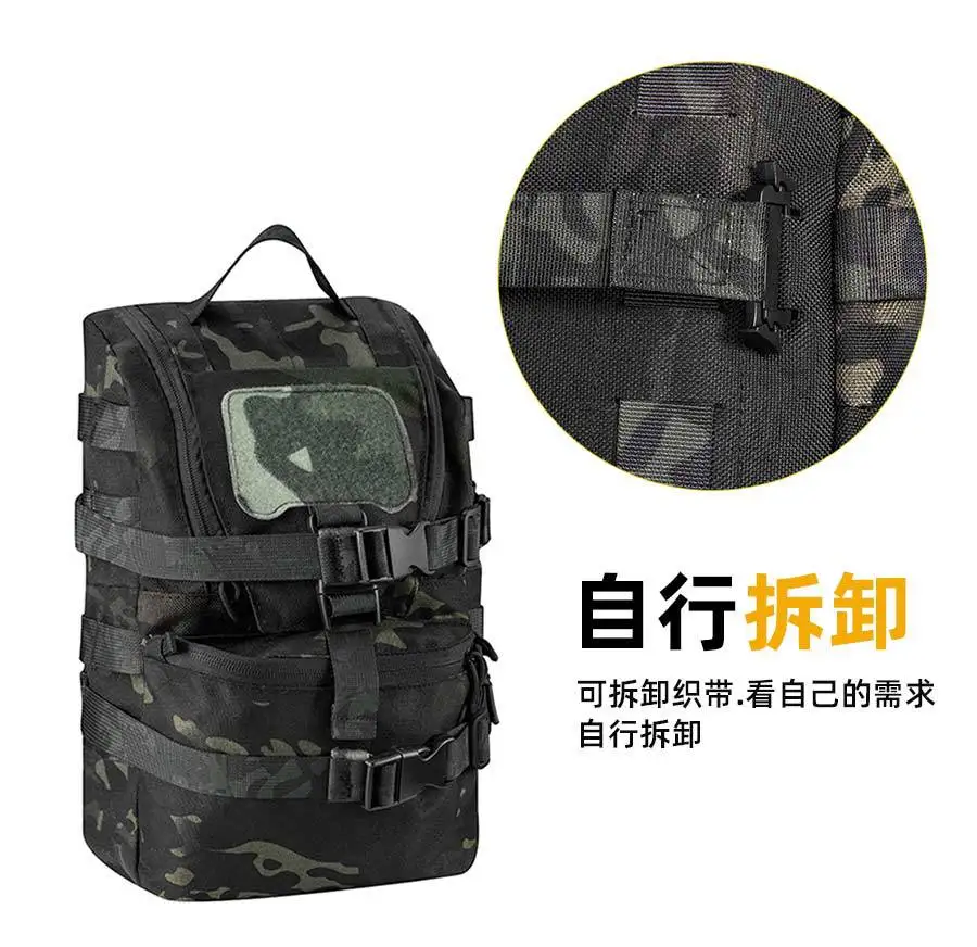 Mochila táctica MOLLE de hidratación camuflaje expandible outdoor - imagen 4