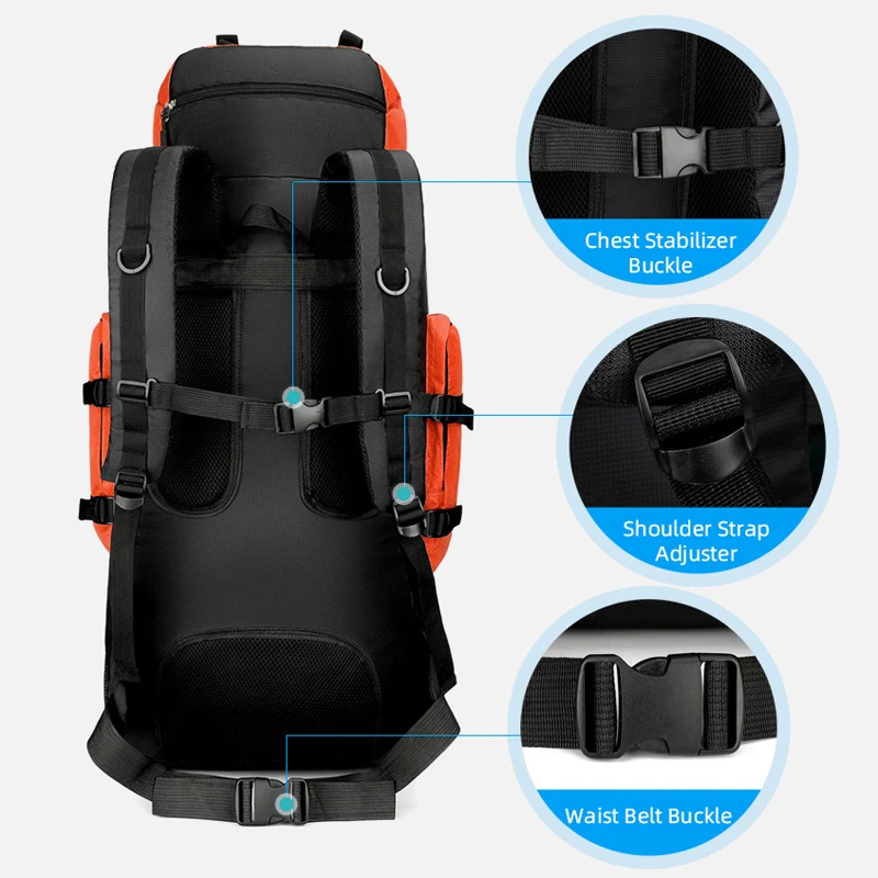 Mochila de trekking gran capacidad para camping y excursiones - imagen 4