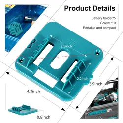 Soporte de montaje con fijación por clic Makita para baterías portátiles
