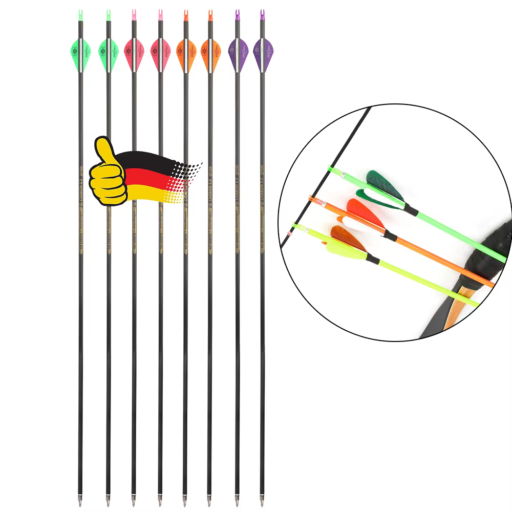 Flechas de carbono para arco recurvo y compuesto, tiro al blanco - imagen 5