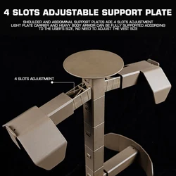 Portacascos táctico modular con placa ajustable para chaleco