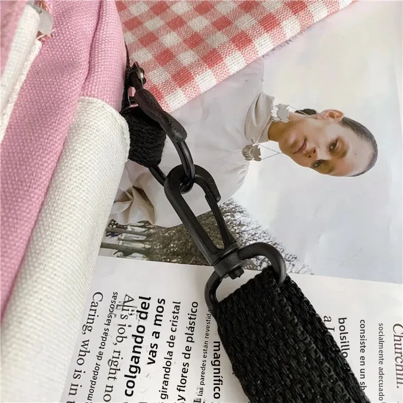 Bolsa de lona mensajero hombro para mujer, estilo urbano - imagen 3