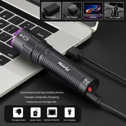 Linterna UV Zoom Alonefire alta potencia para tinta invisible