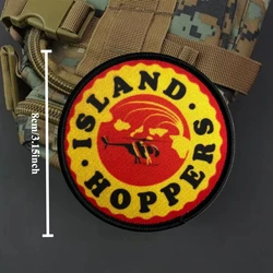 Parche táctico Island Hoppers – Helicóptero militar con velcro para brazalete