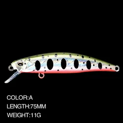 Señuelo jerkbait suspendido 75mm para trucha y carpa – Pececillo artificial