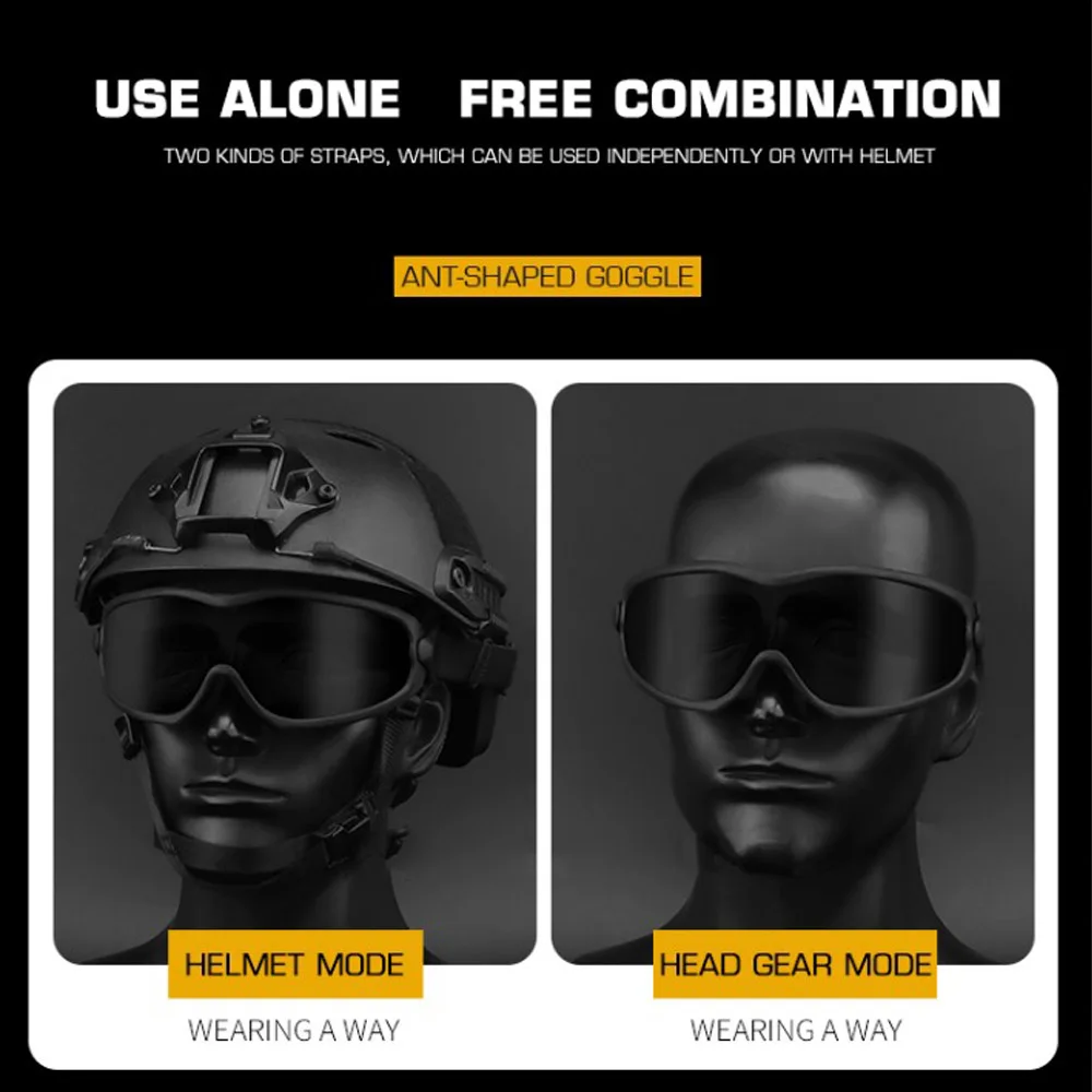 Gafas tácticas antifaz antipolvo – Paintball Moto Esquí - imagen 5