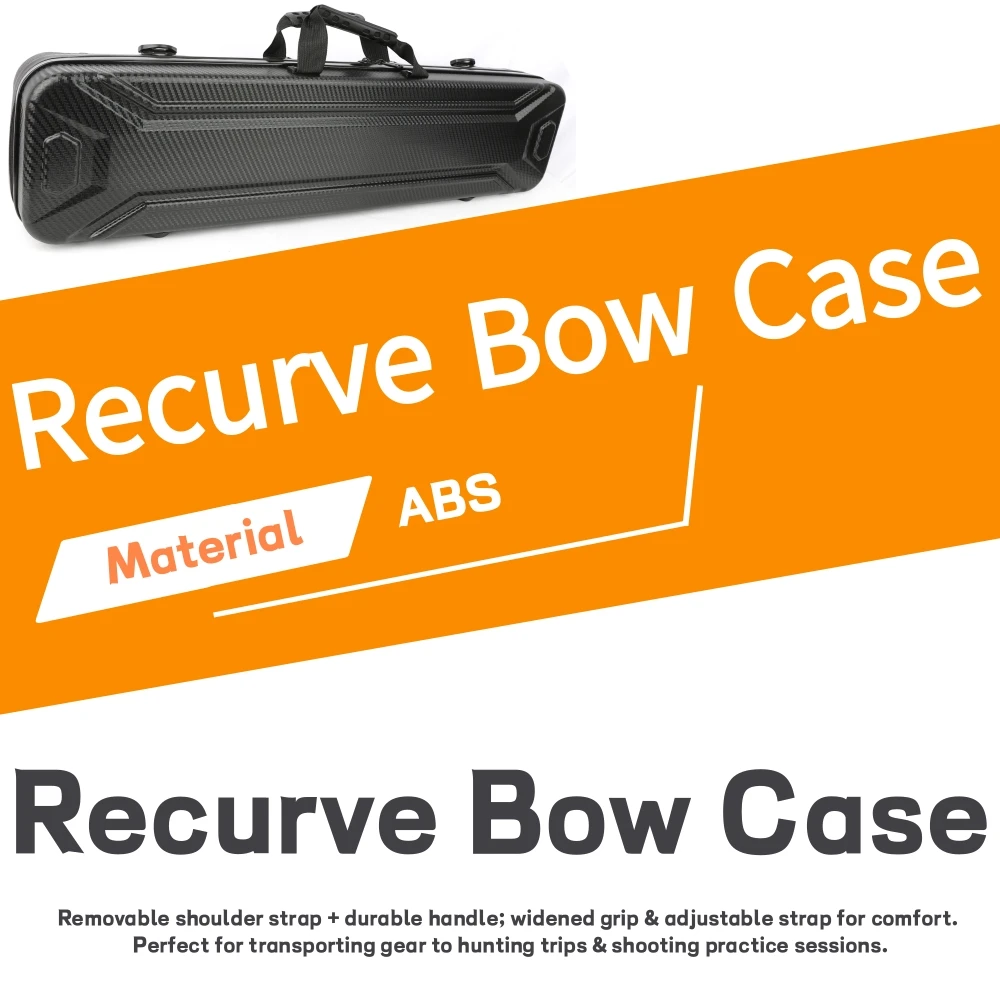 Estuche arco recurvo carcasa rígida ABS ligero para caza y práctica - imagen 3
