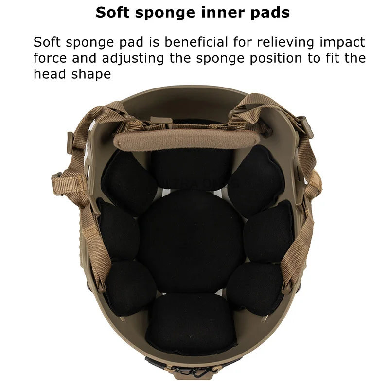 Casco Táctico FAST con Rail ARC y Soporte NVG - imagen 5